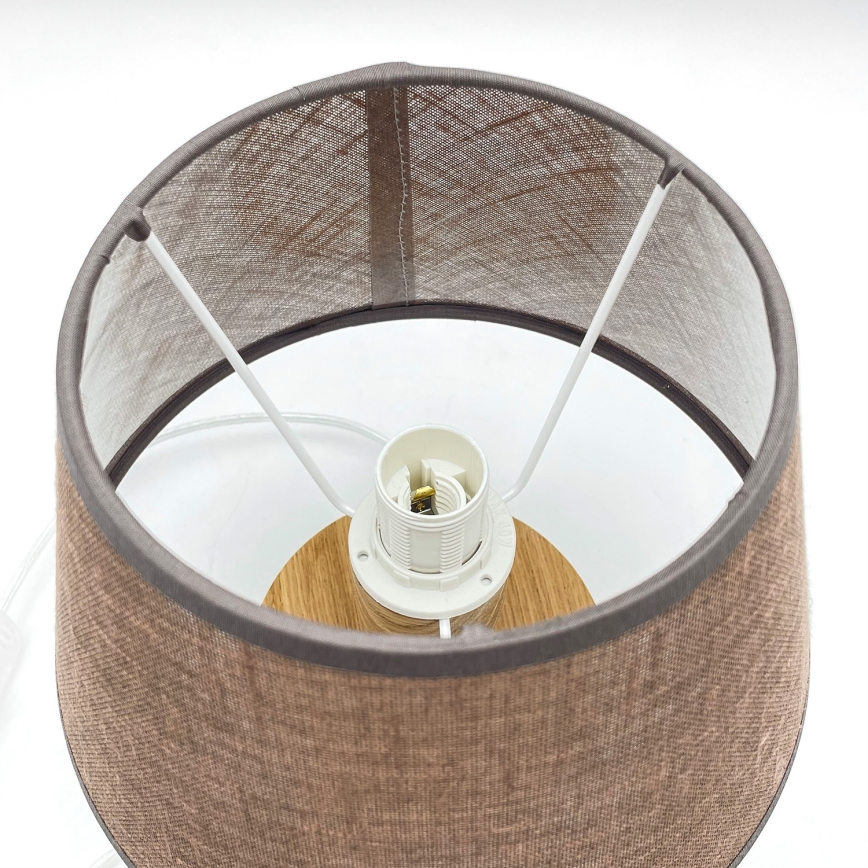 Brilagi - Lampa stołowa ANTHONY 1xE27/60W/230V dąb/brązowy