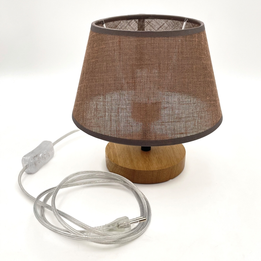 Brilagi - Lampa stołowa ANTHONY 1xE27/60W/230V dąb/brązowy