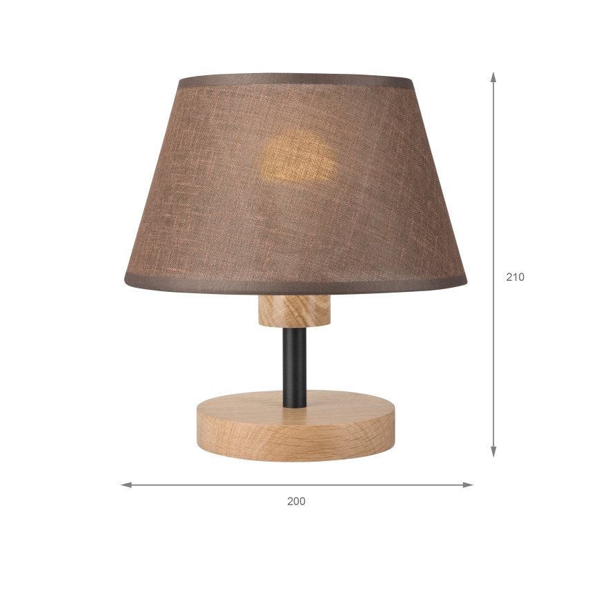 Brilagi - Lampa stołowa ANTHONY 1xE27/60W/230V dąb/brązowy