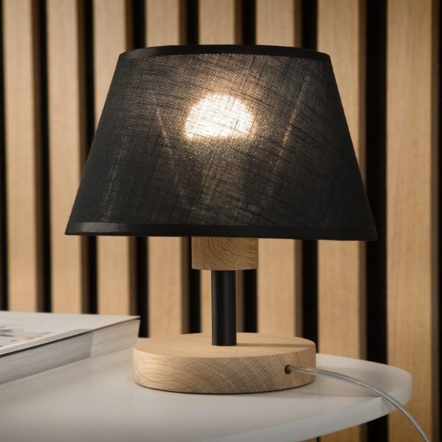 Brilagi - Lampa stołowa ANTHONY 1xE27/60W/230V dąb/czarny