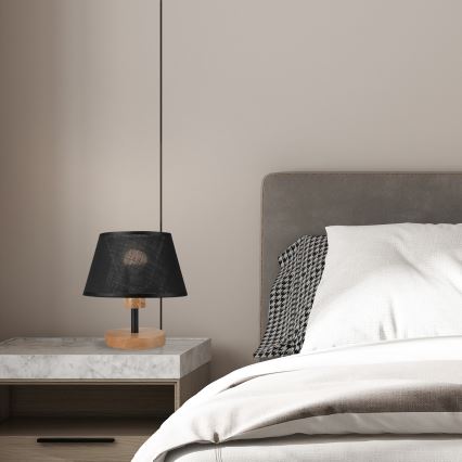 Brilagi - Lampa stołowa ANTHONY 1xE27/60W/230V dąb/czarny