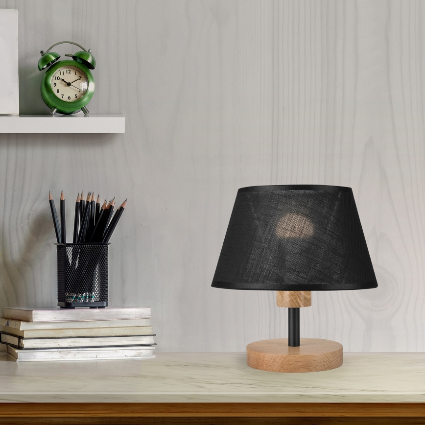 Brilagi - Lampa stołowa ANTHONY 1xE27/60W/230V dąb/czarny