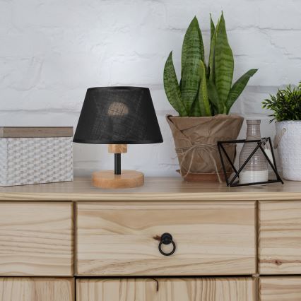 Brilagi - Lampa stołowa ANTHONY 1xE27/60W/230V dąb/czarny
