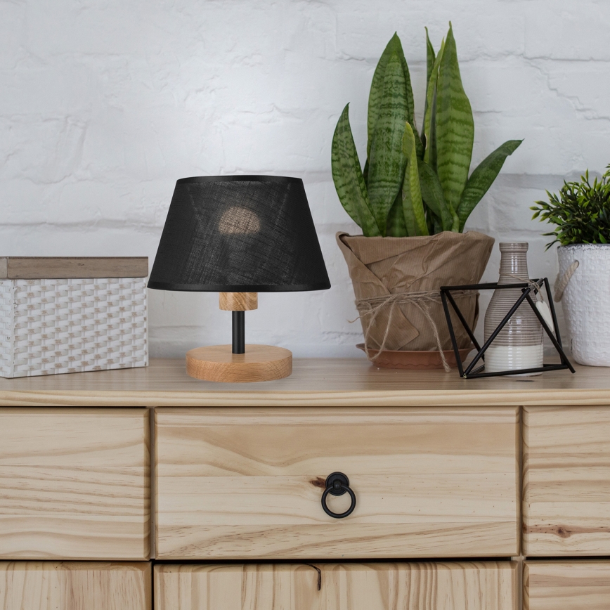 Brilagi - Lampa stołowa ANTHONY 1xE27/60W/230V dąb/czarny