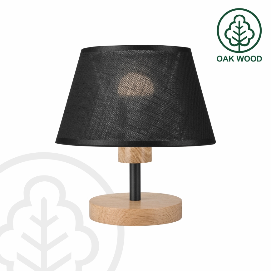 Brilagi - Lampa stołowa ANTHONY 1xE27/60W/230V dąb/czarny