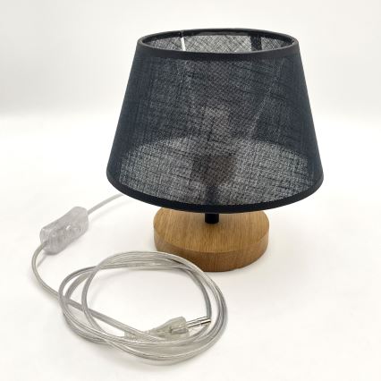Brilagi - Lampa stołowa ANTHONY 1xE27/60W/230V dąb/czarny