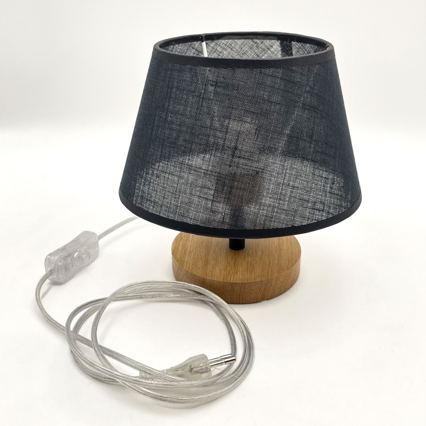 Brilagi - Lampa stołowa ANTHONY 1xE27/60W/230V dąb/czarny