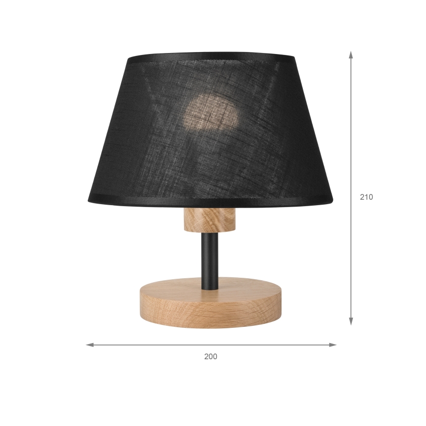 Brilagi - Lampa stołowa ANTHONY 1xE27/60W/230V dąb/czarny