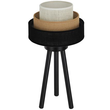 Brilagi - Lampa stołowa ASPEN LUNETA 1xE27/15W/230V czarna/beżowa/kremowa