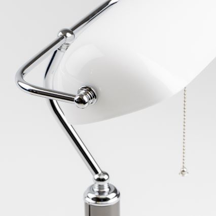 Brilagi - Lampa stołowa BANK OFFICE 1xE27/60W/230V czarna/srebrna/biała