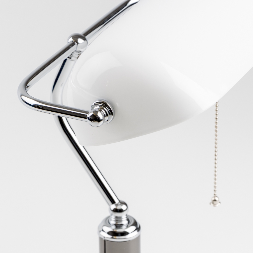 Brilagi - Lampa stołowa BANK OFFICE 1xE27/60W/230V czarna/srebrna/biała