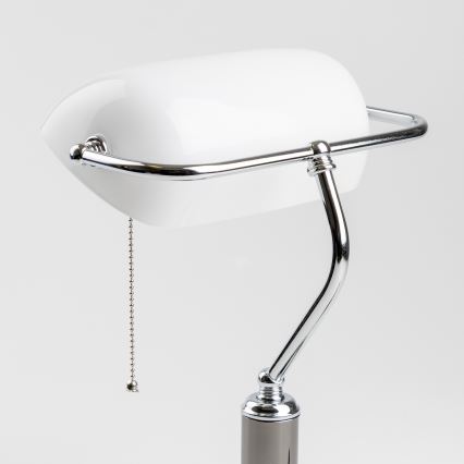 Brilagi - Lampa stołowa BANK OFFICE 1xE27/60W/230V czarna/srebrna/biała