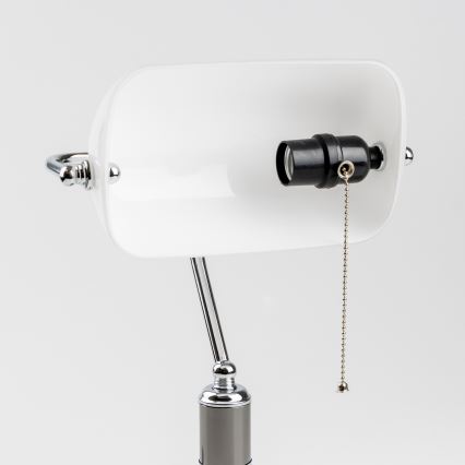 Brilagi - Lampa stołowa BANK OFFICE 1xE27/60W/230V czarna/srebrna/biała