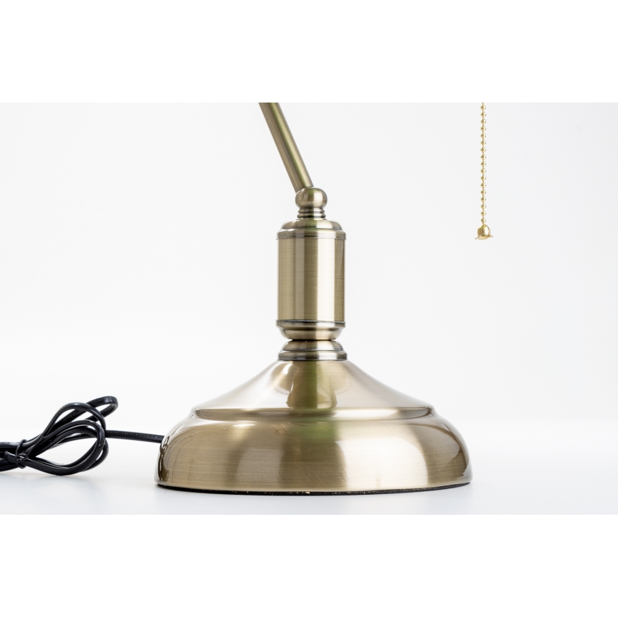 Brilagi - Lampa stołowa BANK OFFICE 1xE27/60W/230V mosiądz/zielona