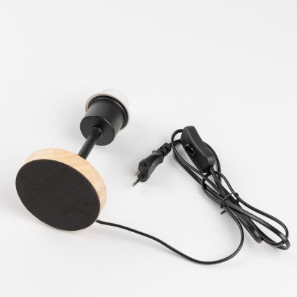 BRILAGI - Dziecięca lampka stołowa BOBO WOOD 1xE27/25W/230V dąb/czarny/biały/różowy/baletki
