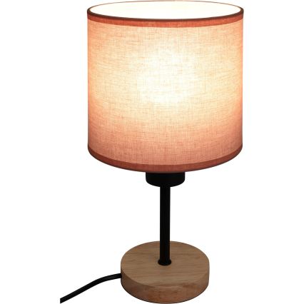 Brilagi - Dziecięca lampka stołowa BOBO WOOD 1xE27/25W/230V dąb/czarny/różowy