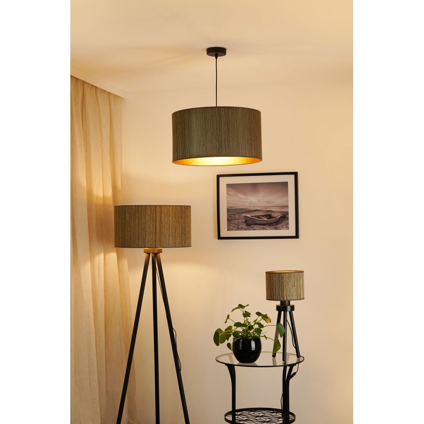 Brilagi - Lampa stołowa BOSTON ROLLER 1xE27/15W/230V słoma brązowy/złoty