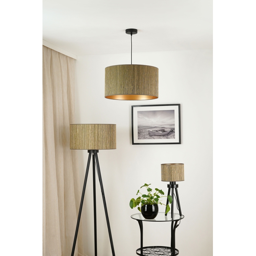 Brilagi - Lampa stołowa BOSTON ROLLER 1xE27/15W/230V słoma brązowy/złoty