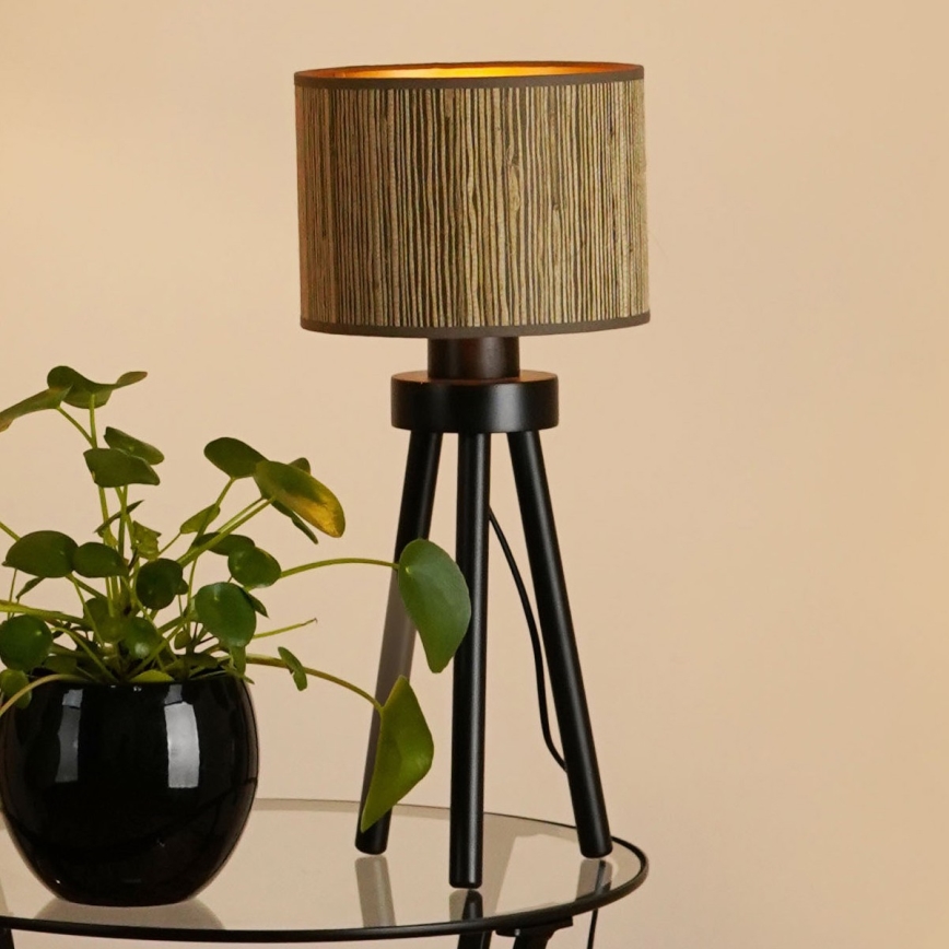 Brilagi - Lampa stołowa BOSTON ROLLER 1xE27/15W/230V słoma brązowy/złoty