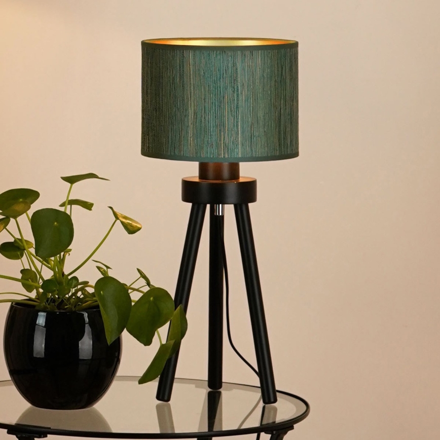 Brilagi - Lampa stołowa BOSTON ROLLER 1xE27/15W/230V słoma zielona/złota