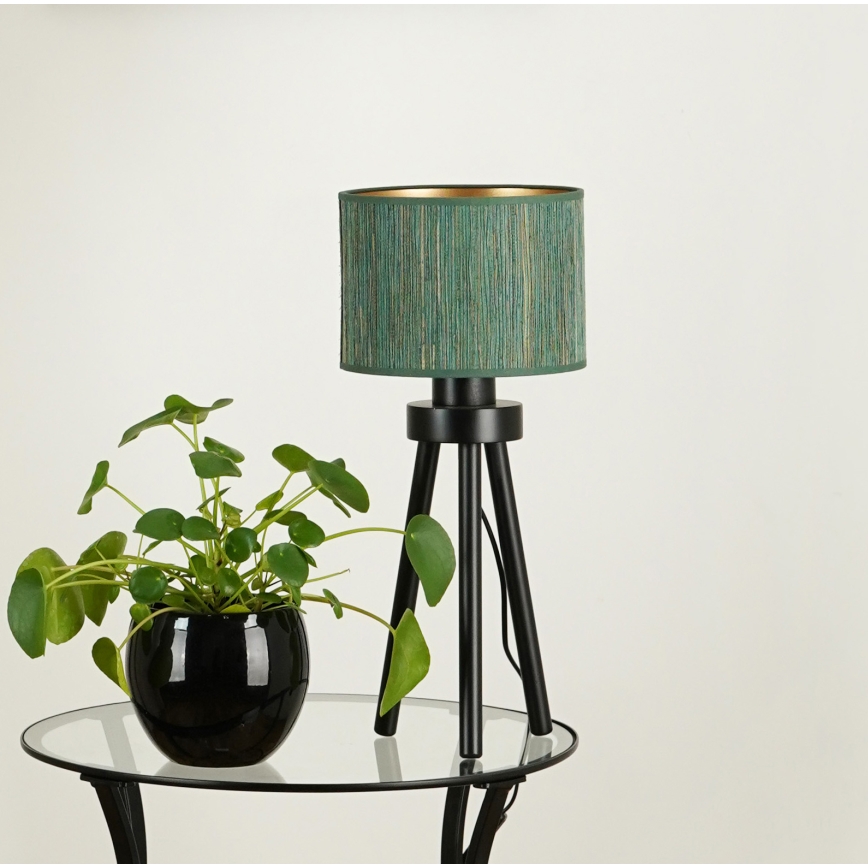 Brilagi - Lampa stołowa BOSTON ROLLER 1xE27/15W/230V słoma zielony/złoty