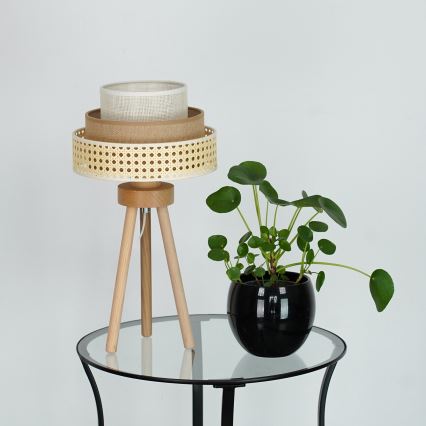 Brilagi - Lampa stołowa CEDAR LUNETA 1xE27/15W/230V beżowe/brązowe/kremowy