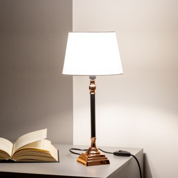 BRILAGI - Lampa stołowa CERIA 1xE14/40W/230V śr. 20,5 cm czarna/miedziana/biała