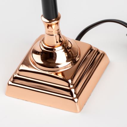 BRILAGI - Lampa stołowa CERIA 1xE14/40W/230V śr. 20,5 cm czarna/miedziana/biała