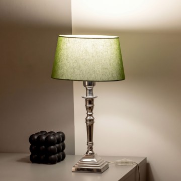 BRILAGI - Lampa stołowa CERIA 1xE27/60W/230V śr. 25 cm srebrna/zielona