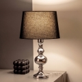 BRILAGI - Lampa stołowa CERIA 1xE27/60W/230V śr. 30 cm błyszczący chrom/czarny