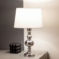 BRILAGI - Lampa stołowa CERIA 1xE27/60W/230V śr. 30 cm chrom błyszczący/biały
