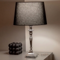 BRILAGI - Lampa stołowa CERIA 1xE27/60W/230V śr. 30 cm srebrna/czarna
