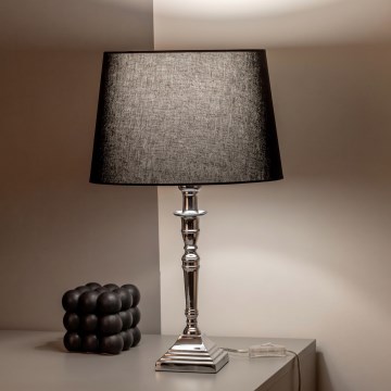 BRILAGI - Lampa stołowa CERIA 1xE27/60W/230V śr. 30 cm srebrna/czarna