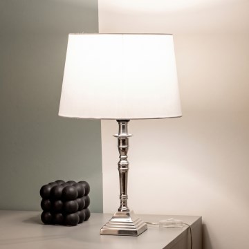 BRILAGI - Lampa stołowa CERIA 1xE27/60W/230V śr. 30 cm srebrny/biały