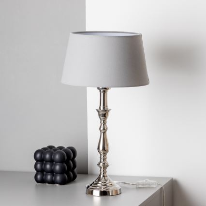 Brilagi - Lampa stołowa CERIA 1xE27/60W/230V, Ø 25 cm, błyszczący chrom/szary