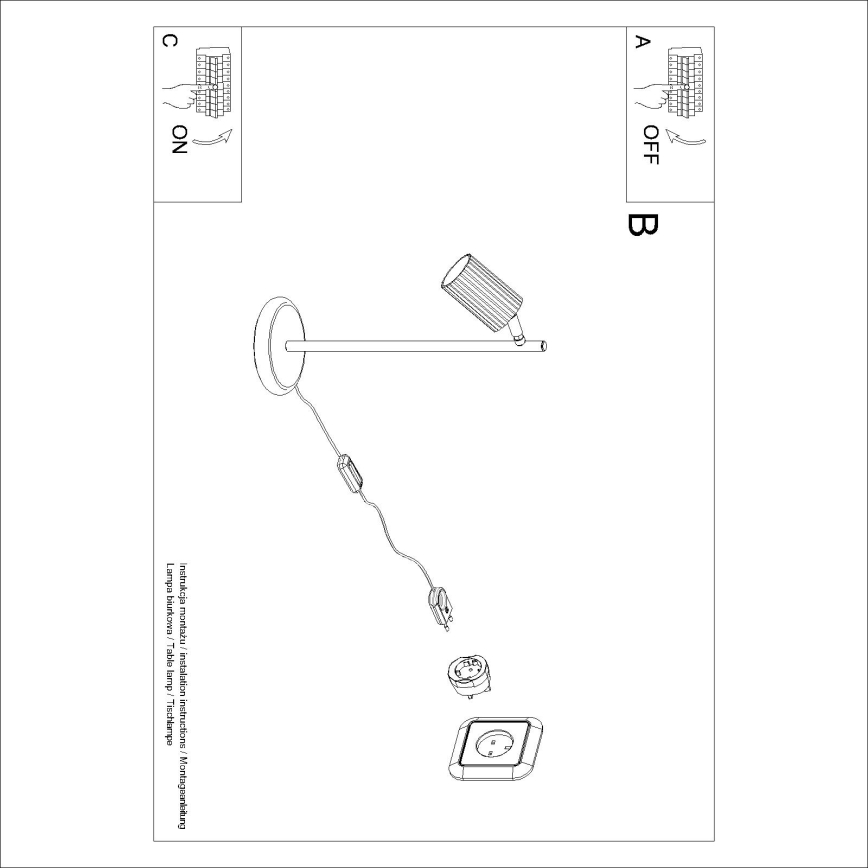 Brilagi - Lampa stołowa CRESTO 1xGU10/10W/230V czarna