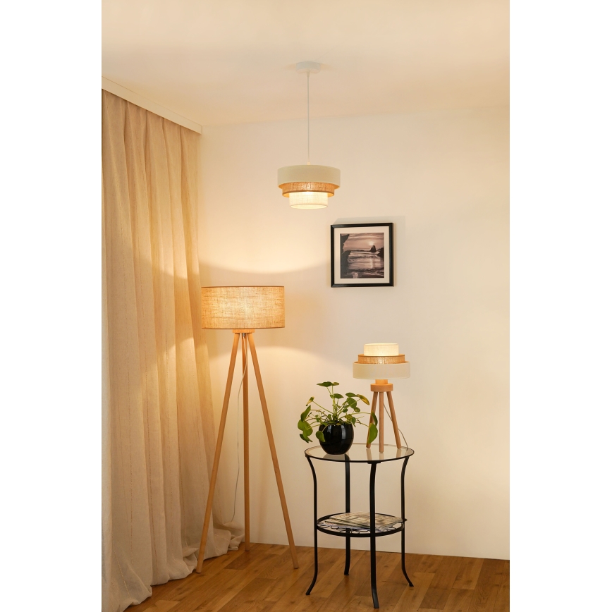 Brilagi - Lampa stołowa DENVER LUNETA 1xE27/15W/230V beżowa/brązowa/kremowa