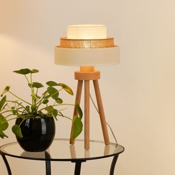 Brilagi - Lampa stołowa DENVER LUNETA 1xE27/15W/230V beżowe/brązowe/kremowy