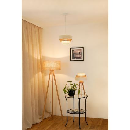 Brilagi - Lampa stołowa DENVER LUNETA 1xE27/15W/230V beżowe/brązowe/kremowy