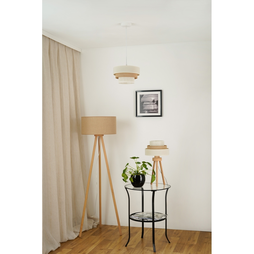 Brilagi - Lampa stołowa DENVER LUNETA 1xE27/15W/230V beżowe/brązowe/kremowy