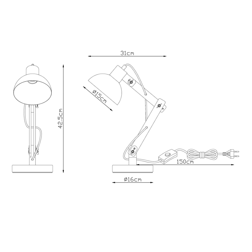 Brilagi - Lampa stołowa FOCUS 1xE27/40W/230V czarna