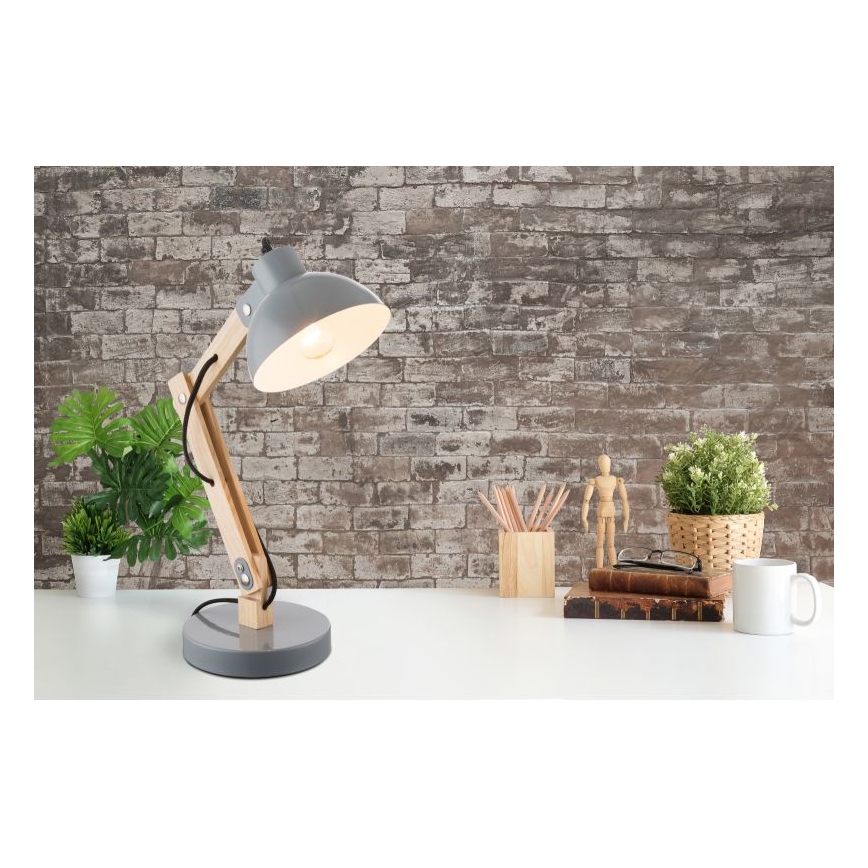 Brilagi - Lampa stołowa FOCUS 1xE27/40W/230V szara