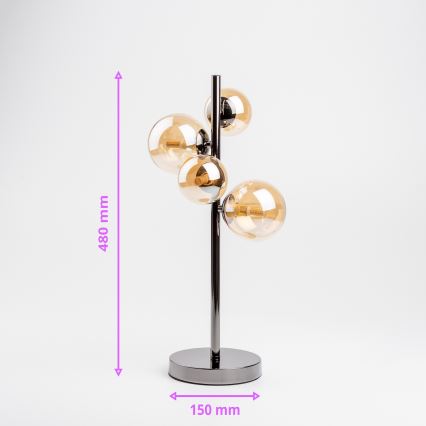 Brilagi - Lampa stołowa LED MILLA 4xG9/3W/230V czarny chrom/złoty