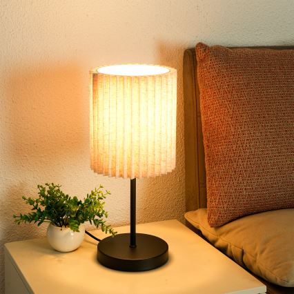 Brilagi - Lampa stołowa NORDIC WAVE 1xE27/15W/230V lniana/czarna