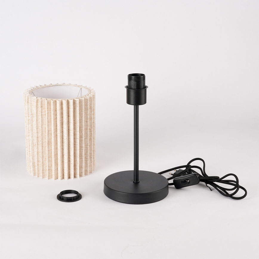 Brilagi - Lampa stołowa NORDIC WAVE 1xE27/15W/230V lniana/czarna