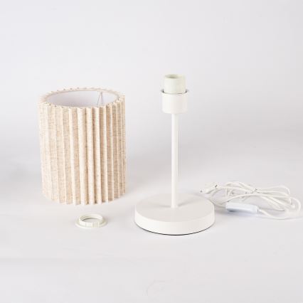 Brilagi - Lampa stołowa NORDIC WAVE 1xE27/15W/230V lniany/biały