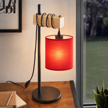 BRILAGI - Lampa stołowa NUBILA 1xE27/40W/230V brązowa/czarna/czerwona