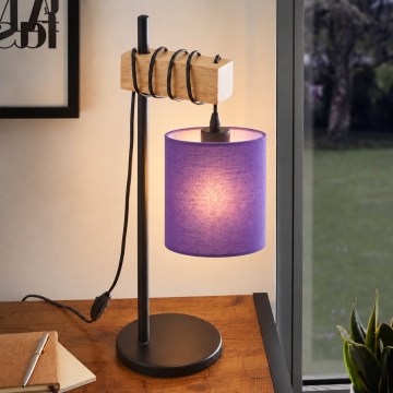 BRILAGI - Lampa stołowa NUBILA 1xE27/40W/230V brązowa/czarna/fioletowa