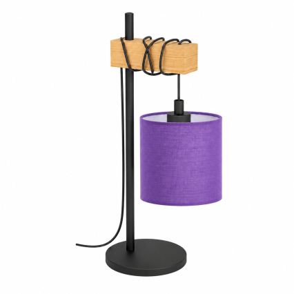 BRILAGI - Lampa stołowa NUBILA 1xE27/40W/230V brązowa/czarna/fioletowa