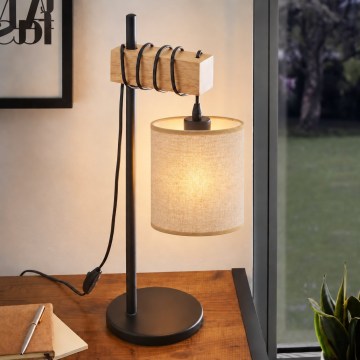 BRILAGI - Lampa stołowa NUBILA 1xE27/40W/230V brązowa/czarna/jasnobrązowa